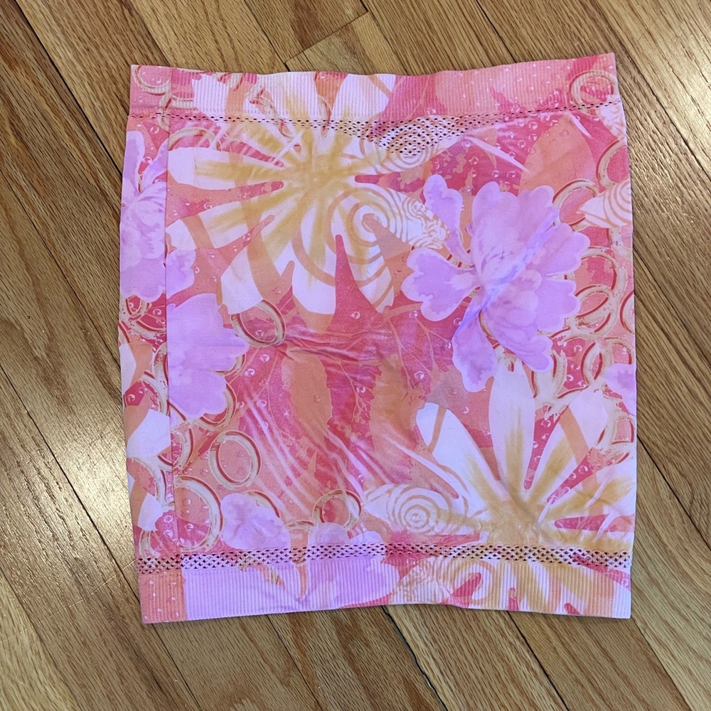 Floral Pink and Orange Tube Top